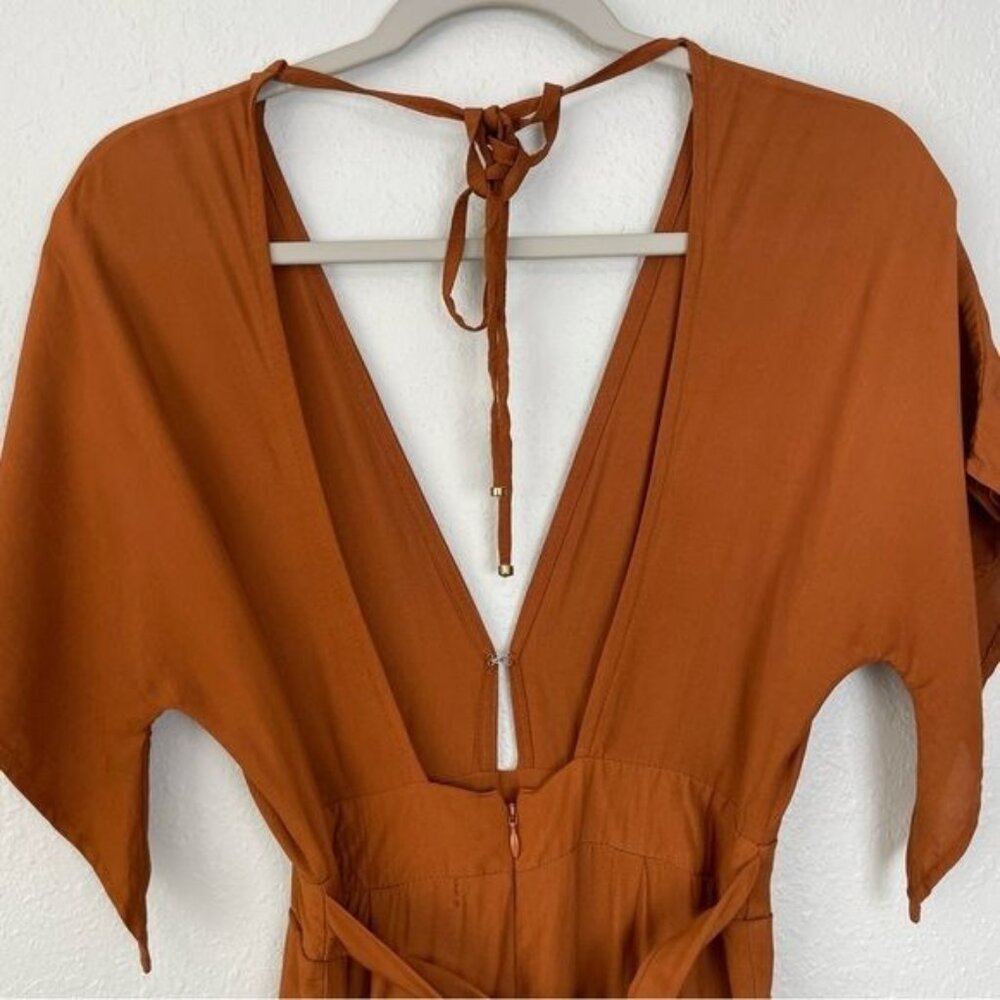 Faithfull The Brand Cedric crop jumpsuit burnt orange 2 - Picture 10 of 15